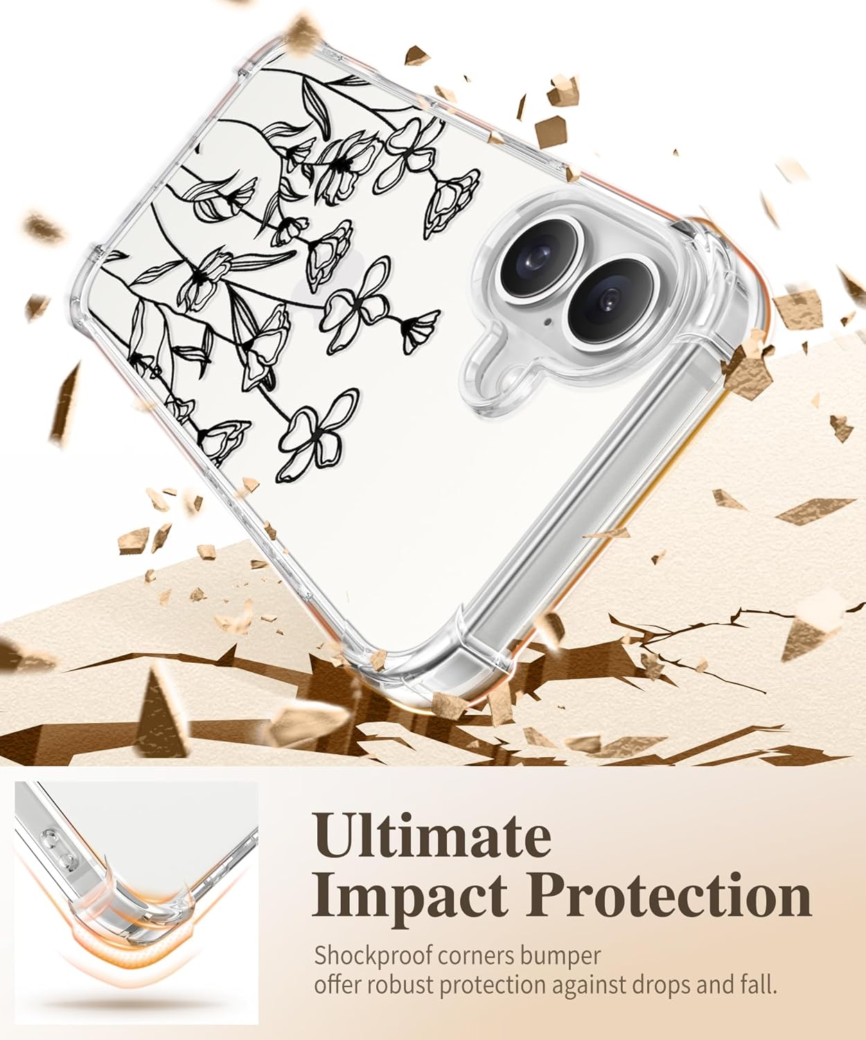 iPhone 16 Floral Case Sketch