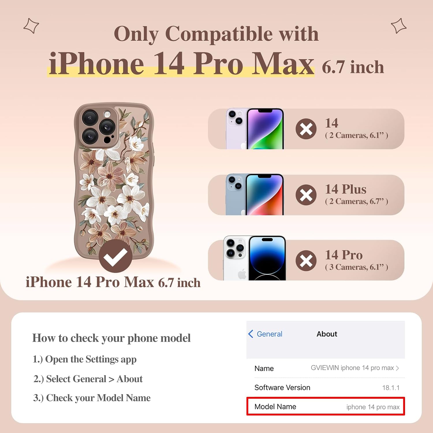 GVIEWIN for iPhone 14 Pro Max Case Compatible with MagSafe