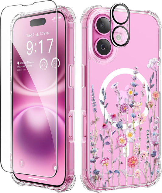 iPhone 16 painted case Floratopia
