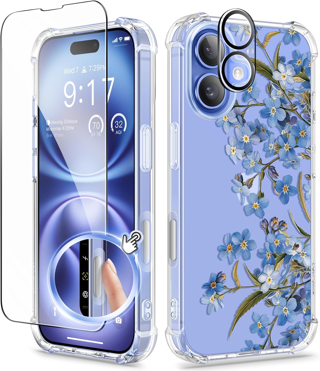 iPhone 16 Floral Case Aconite – GVIEWIN iPhone 16 Floral Case Aconite – GVIEWIN