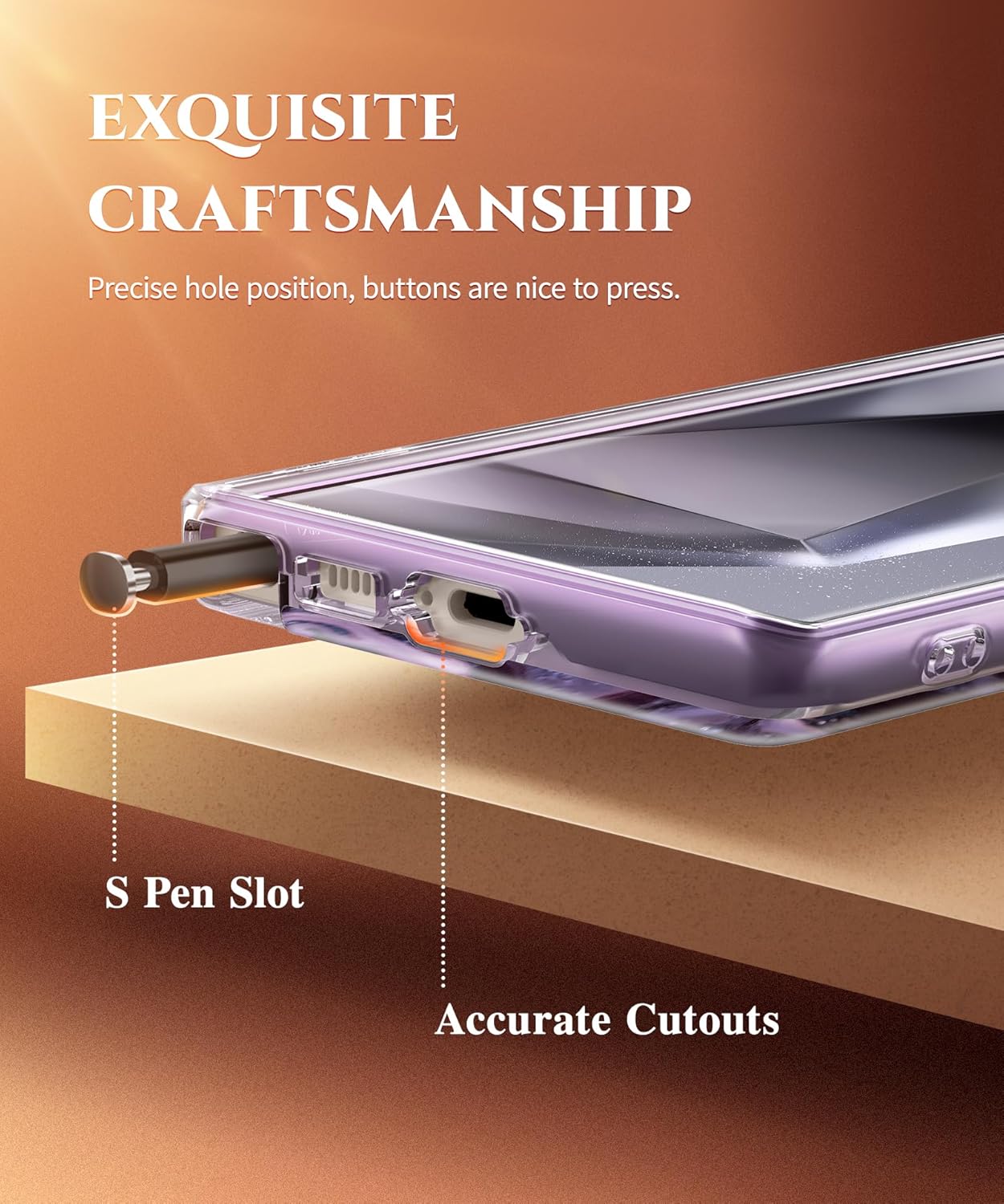 Samsung S24 Ultra Case Built-in Screen Protector 2 Front Frame