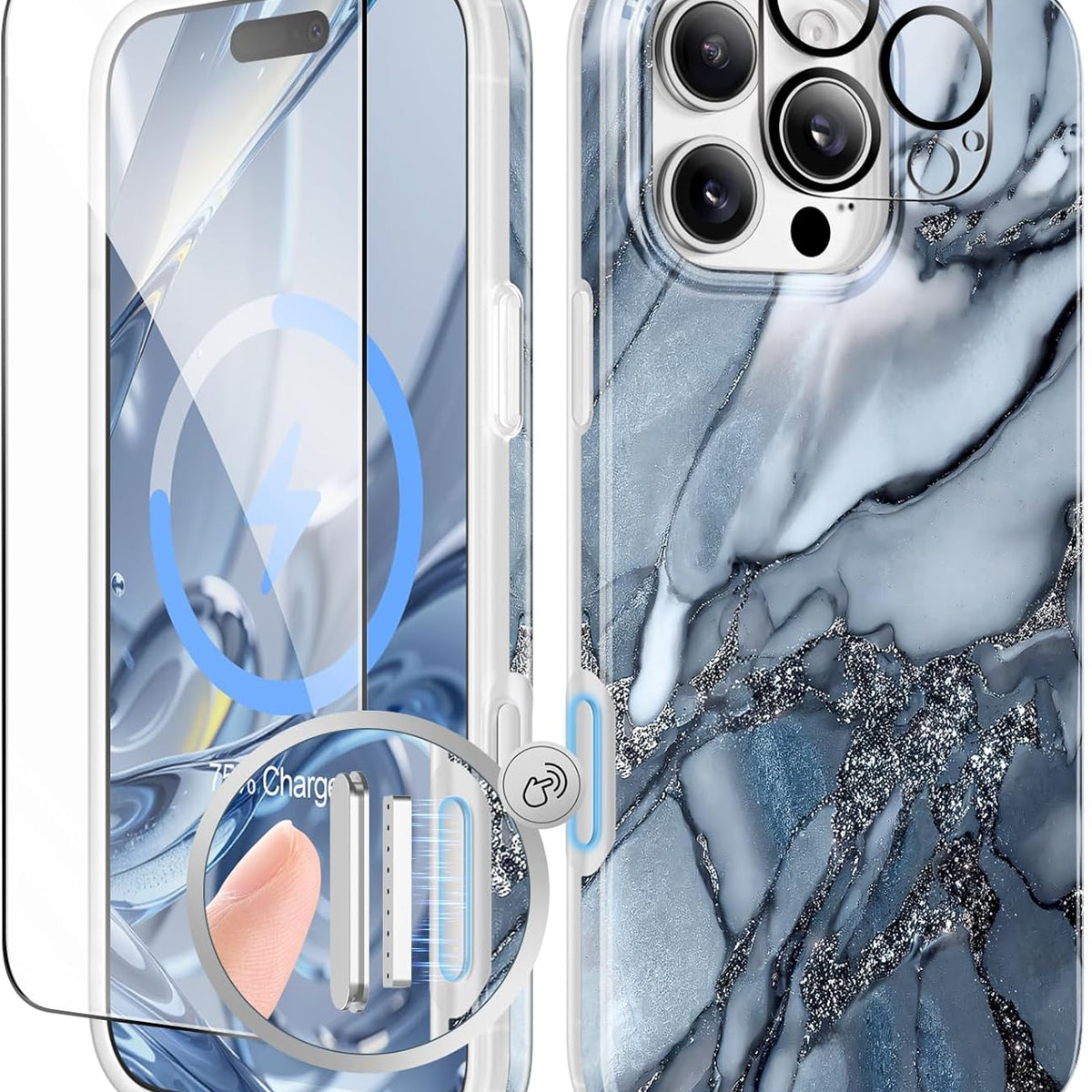 iPhone 16 Pro Case Blue Marble iPhone 16 Pro Case Blue Marble