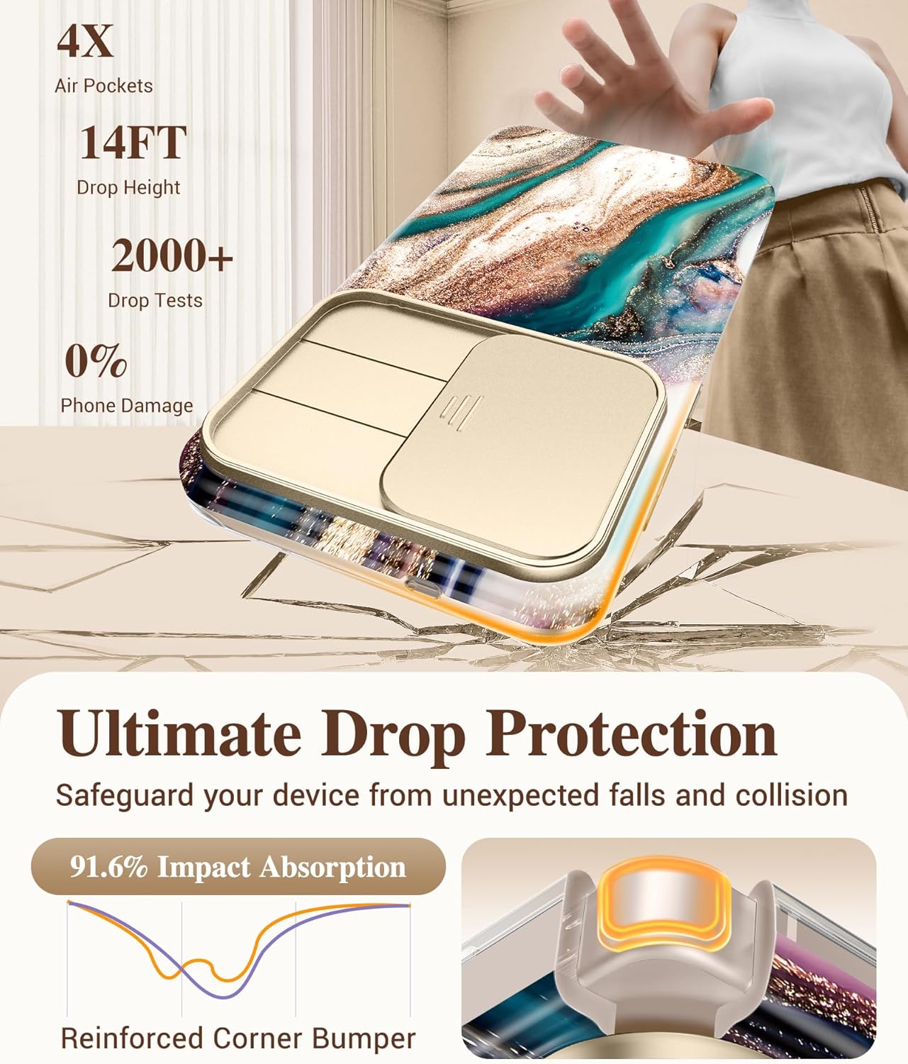GVIEWIN Compatible with Samsung Galaxy S26 Plus Case