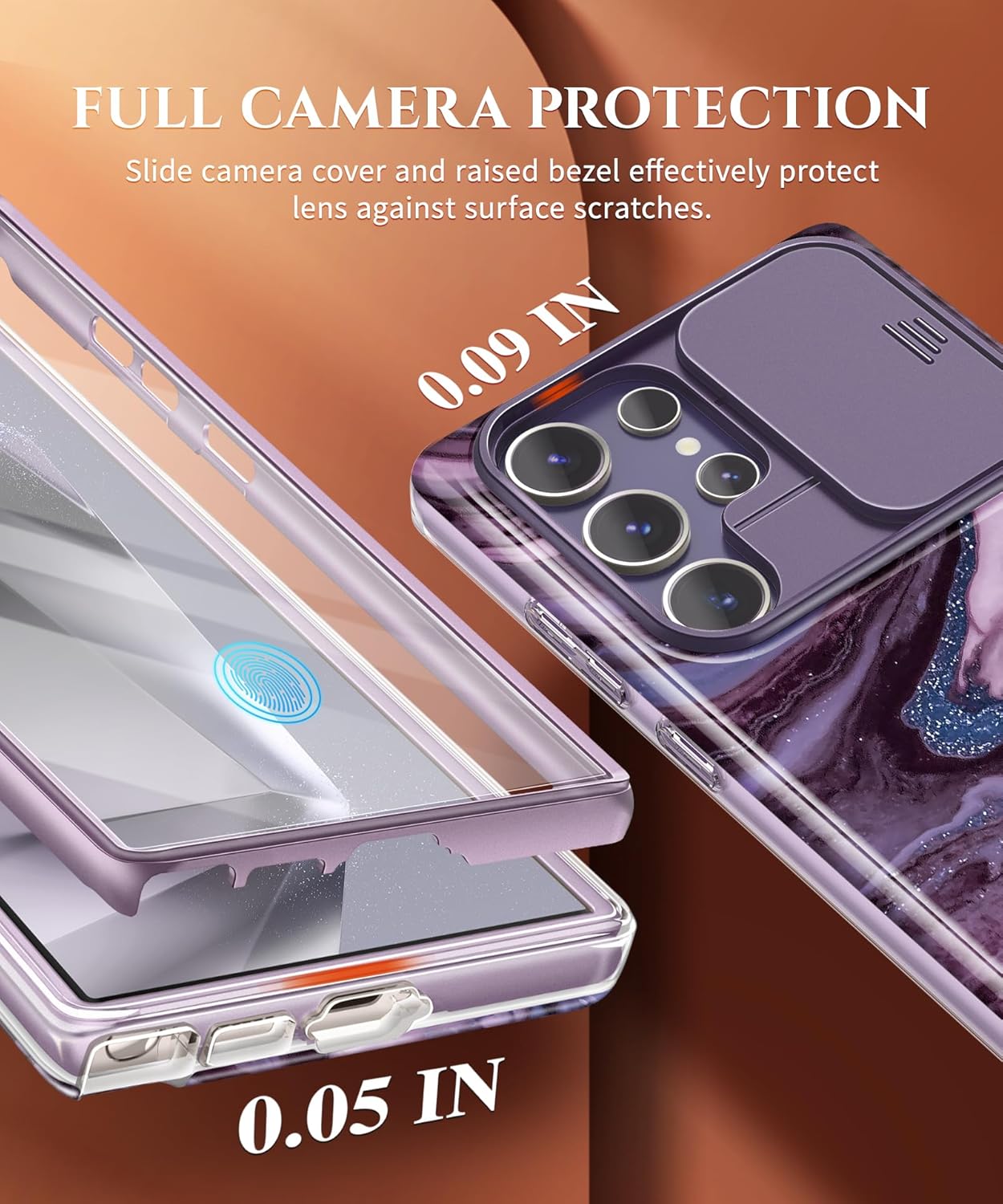 Samsung S24 Ultra Case Built-in Screen Protector 2 Front Frame