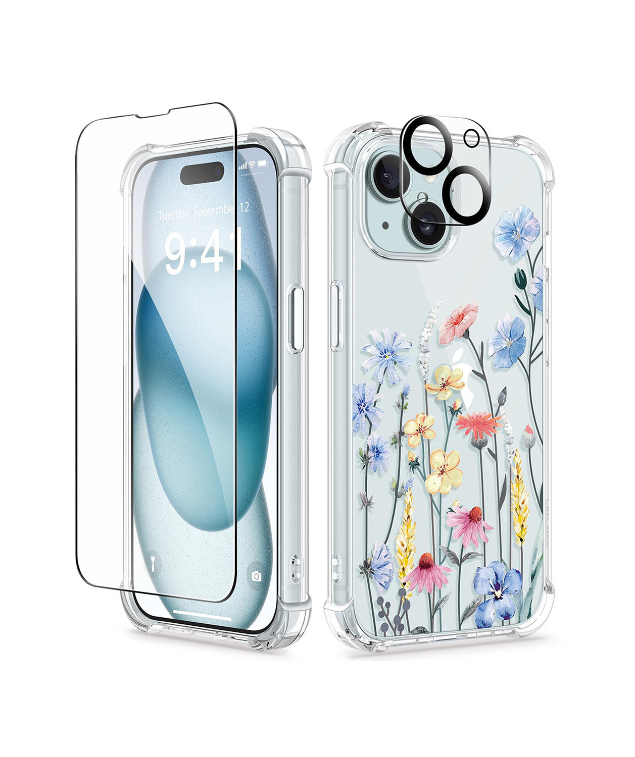 GVIEWIN for iPhone 15 Case Floral