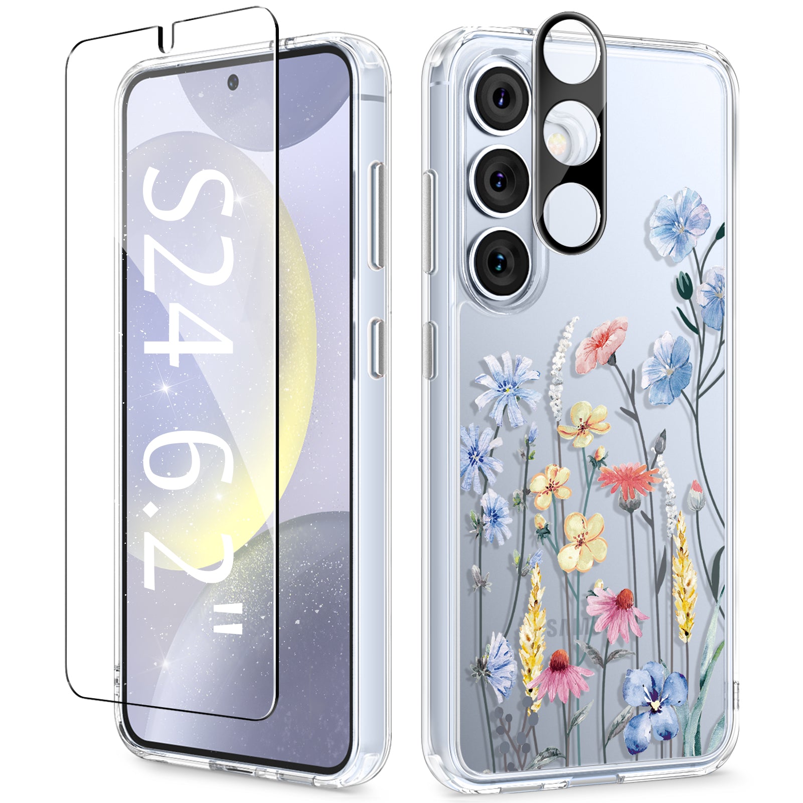 GVIEWIN for Samsung Galaxy S24 Case Floral